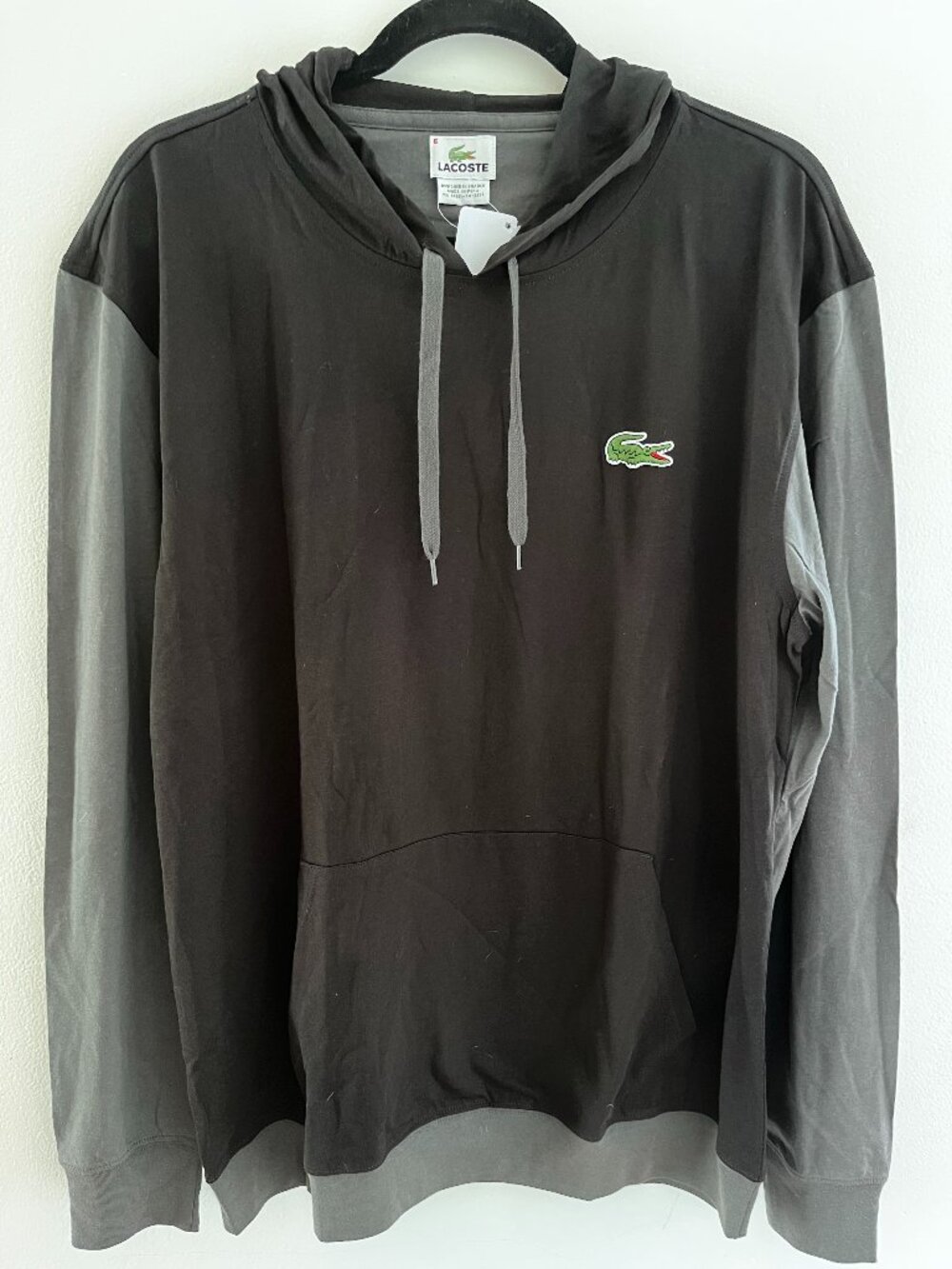Lacoste Men's Hooded kangaroo pocket Long Sleeve